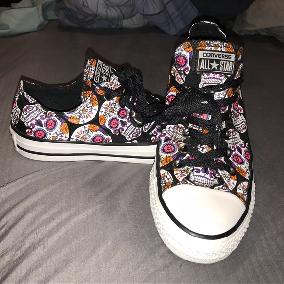 sugar skull converse shoes